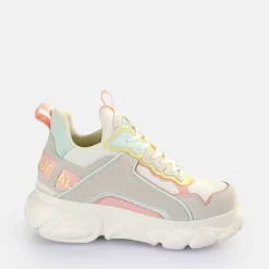 Store BUFFALO Cld Chai Baskets Basses Veganes Creme/Rose/Vert Menthe White/Cream Pink