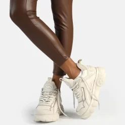 Store BUFFALO Cld Chai Baskets Basses Vegan/Blanc Casse Creme