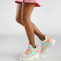 Shop BUFFALO Cld Chai Baskets Basses Veganes Fluo Multicolore Neon Multi