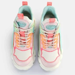 Shop BUFFALO Cld Chai Baskets Basses Veganes Fluo Multicolore Neon Multi