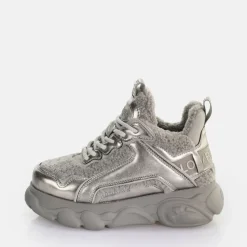 Online BUFFALO Cld Chai Warm Baskets Basses Vegan Argent/Bleu Gris