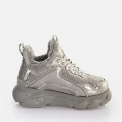 Online BUFFALO Cld Chai Warm Baskets Basses Vegan Argent/Bleu Gris