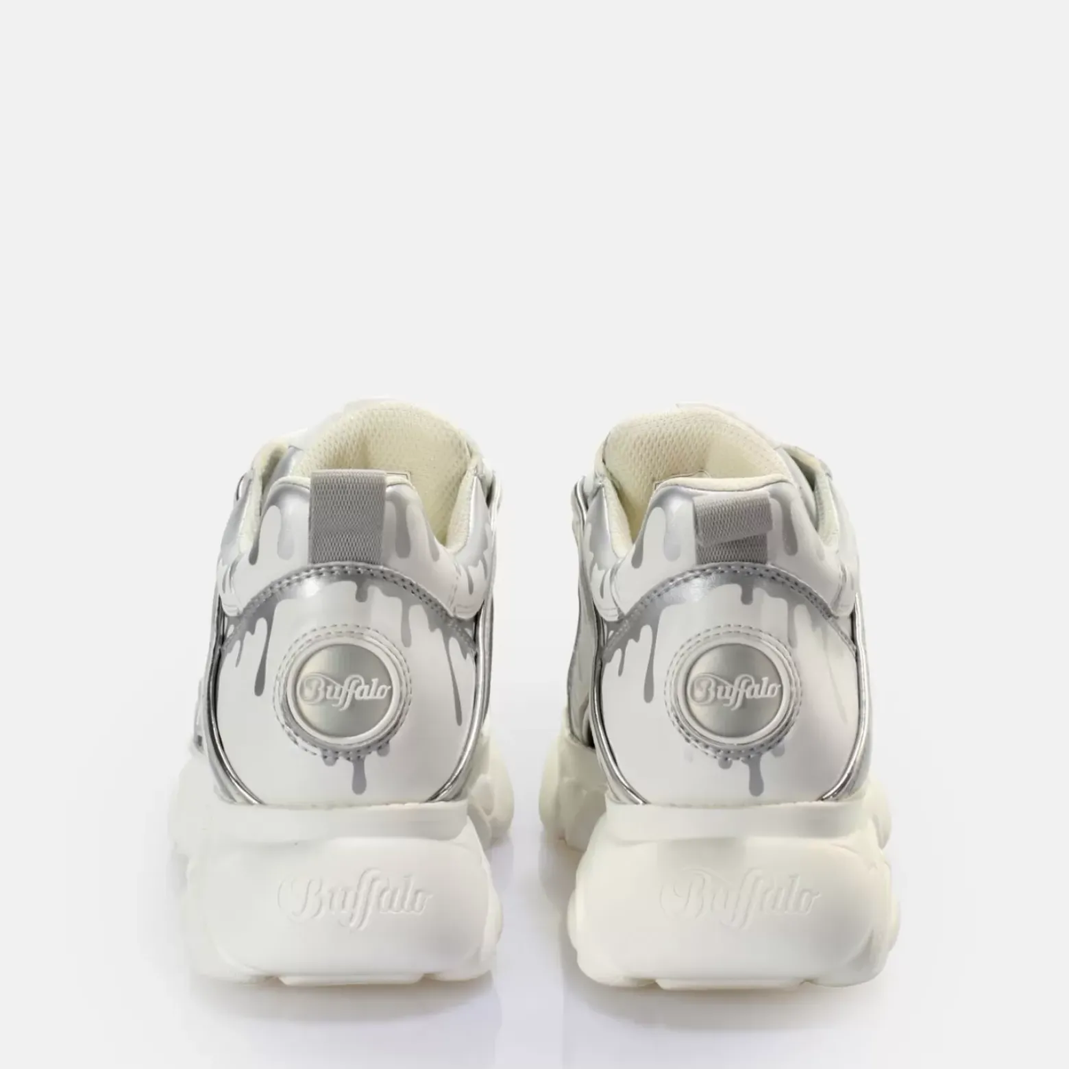 Store BUFFALO Cld Corin Baskets Basses Vegan Blanc/ Argent