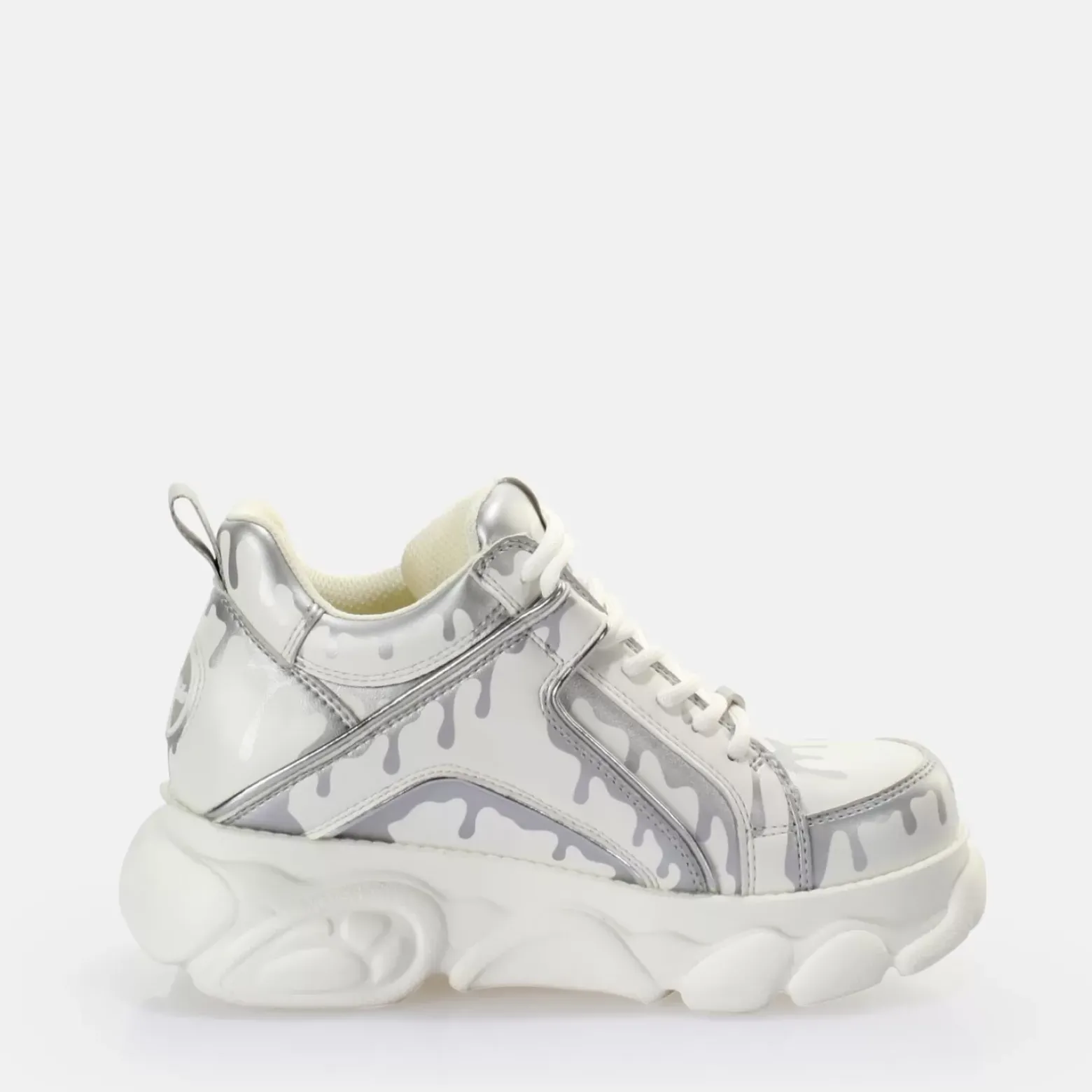 Store BUFFALO Cld Corin Baskets Basses Vegan Blanc/ Argent