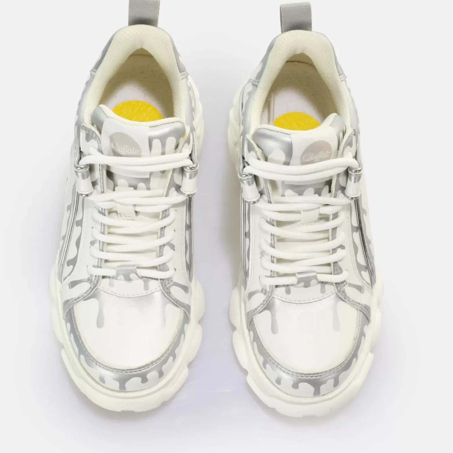 Store BUFFALO Cld Corin Baskets Basses Vegan Blanc/ Argent