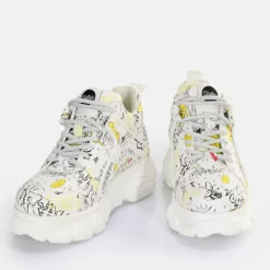 Fashion BUFFALO Cld Corin Baskets Basses Vegan Graffiti Blanc Weis/Graffiti