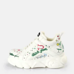 Discount BUFFALO Cld Corin Baskets Basses Vegan Graffiti Vert