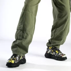 Best Sale BUFFALO Cld Corin Baskets Basses Vegan Graffiti Noir Graffiti Black/White