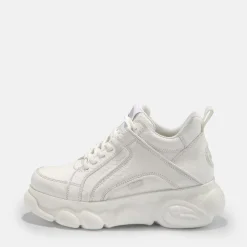 Best BUFFALO Cld Corin Baskets Veganes Blanc Snake White