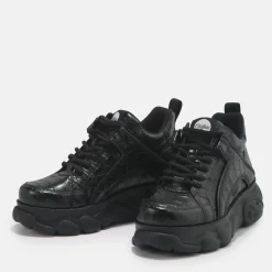 Cheap BUFFALO Cld Corin Baskets Veganes Noir Croco Schwarz