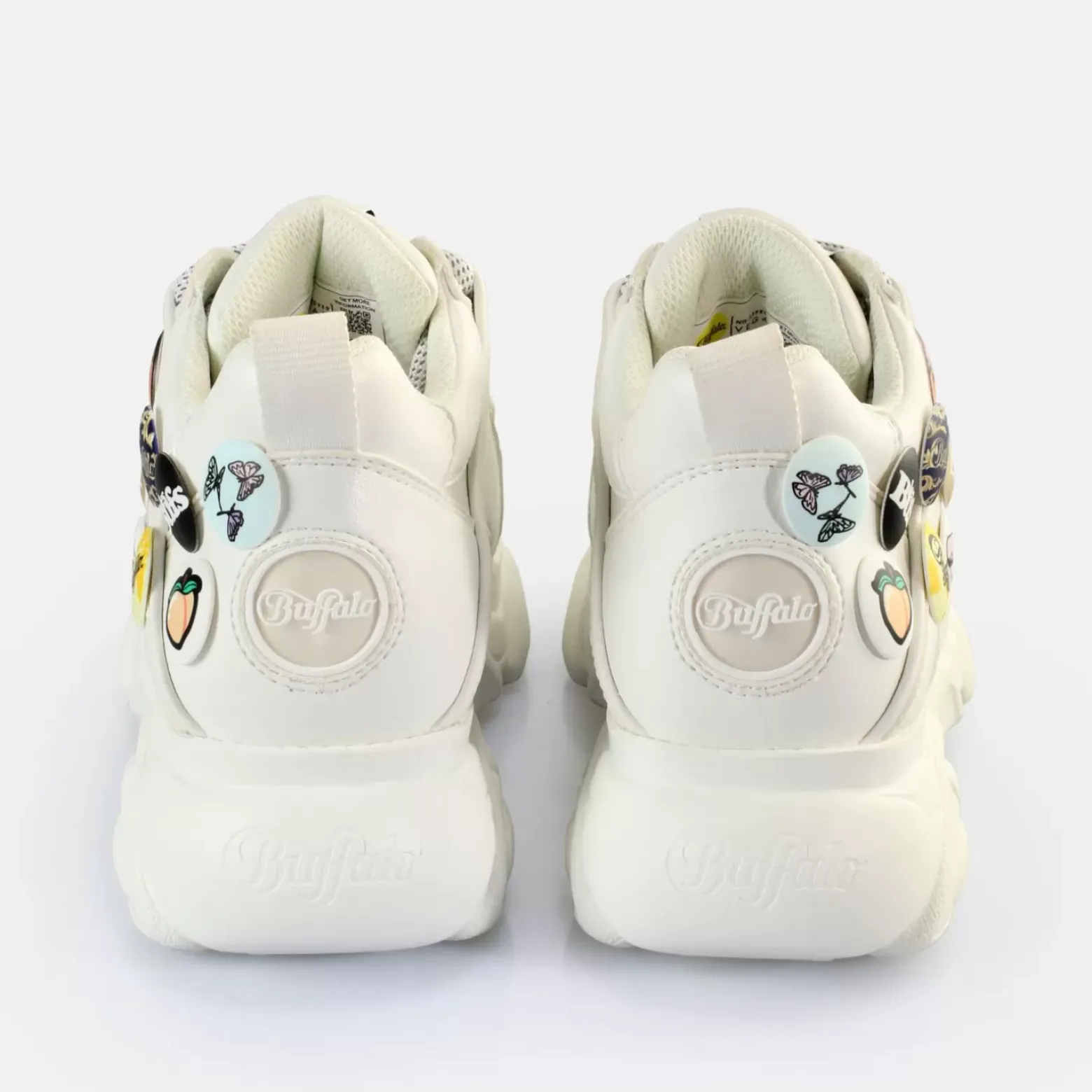 Sale BUFFALO Cld Corin Button Baskets Basses Veganes Blanc