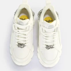 Best Sale BUFFALO Cld Corin Chain 2.0 Baskets Basses Vegan Blanc/ Argent