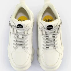 Sale BUFFALO Cld Corin Charms Baskets Basses Veganes Blanc Silber/Weis