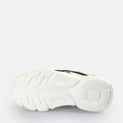 Outlet BUFFALO Cld Corin Graffiti Baskets Basses Veganes Blanc/Noir Noir-Blanc