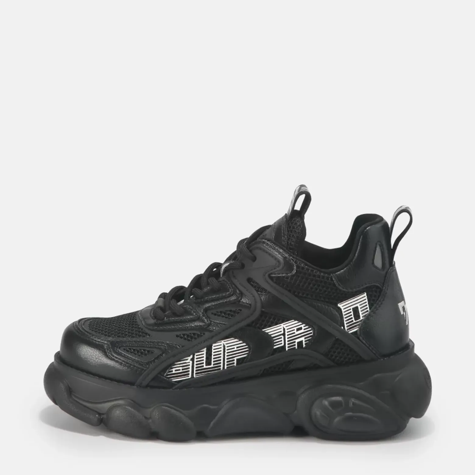 Online BUFFALO Cld Grid Baskets Basses Veganes Noir