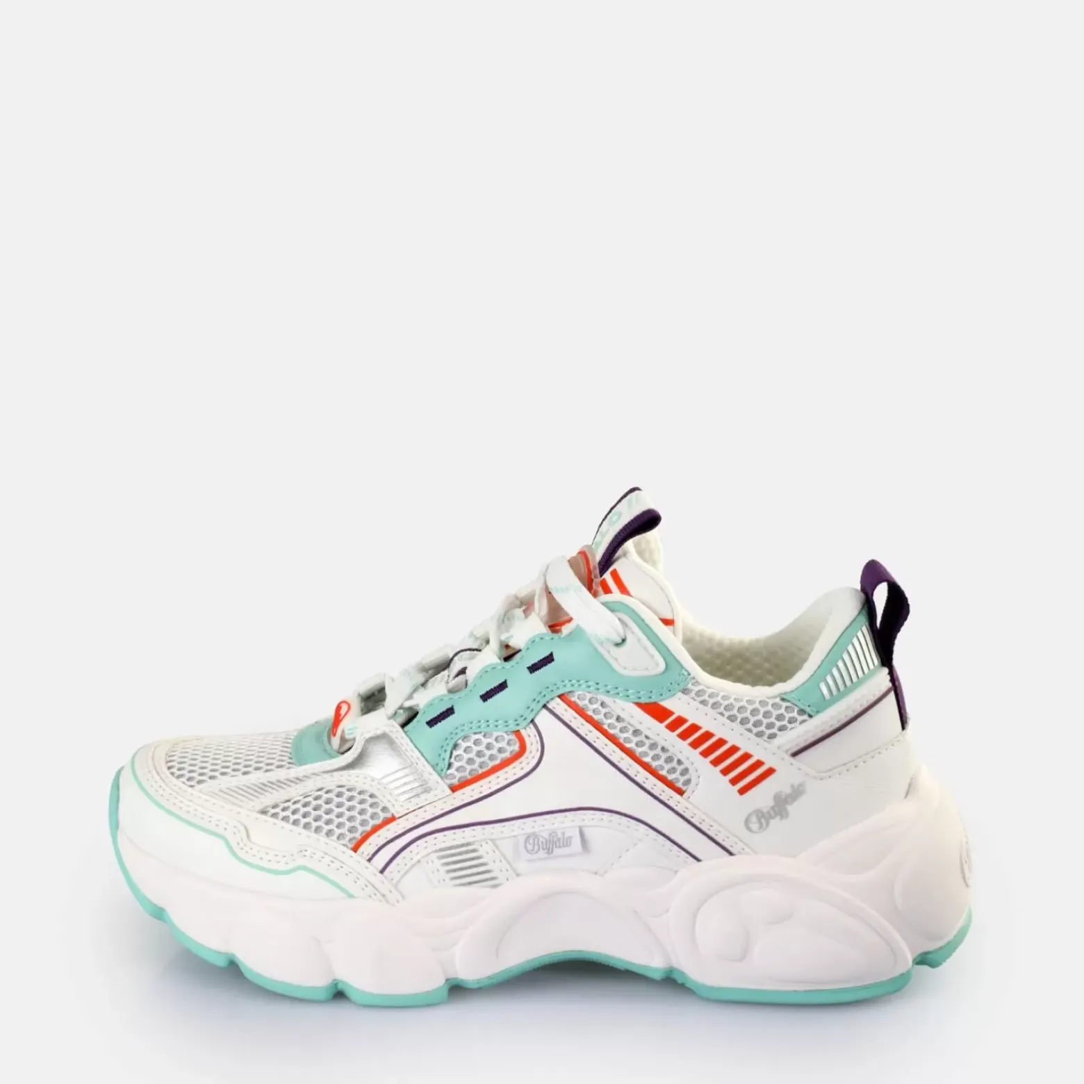 Best Sale BUFFALO Cld Run Jog Baskets Basses Veganes/Menthe/Corail Blanc