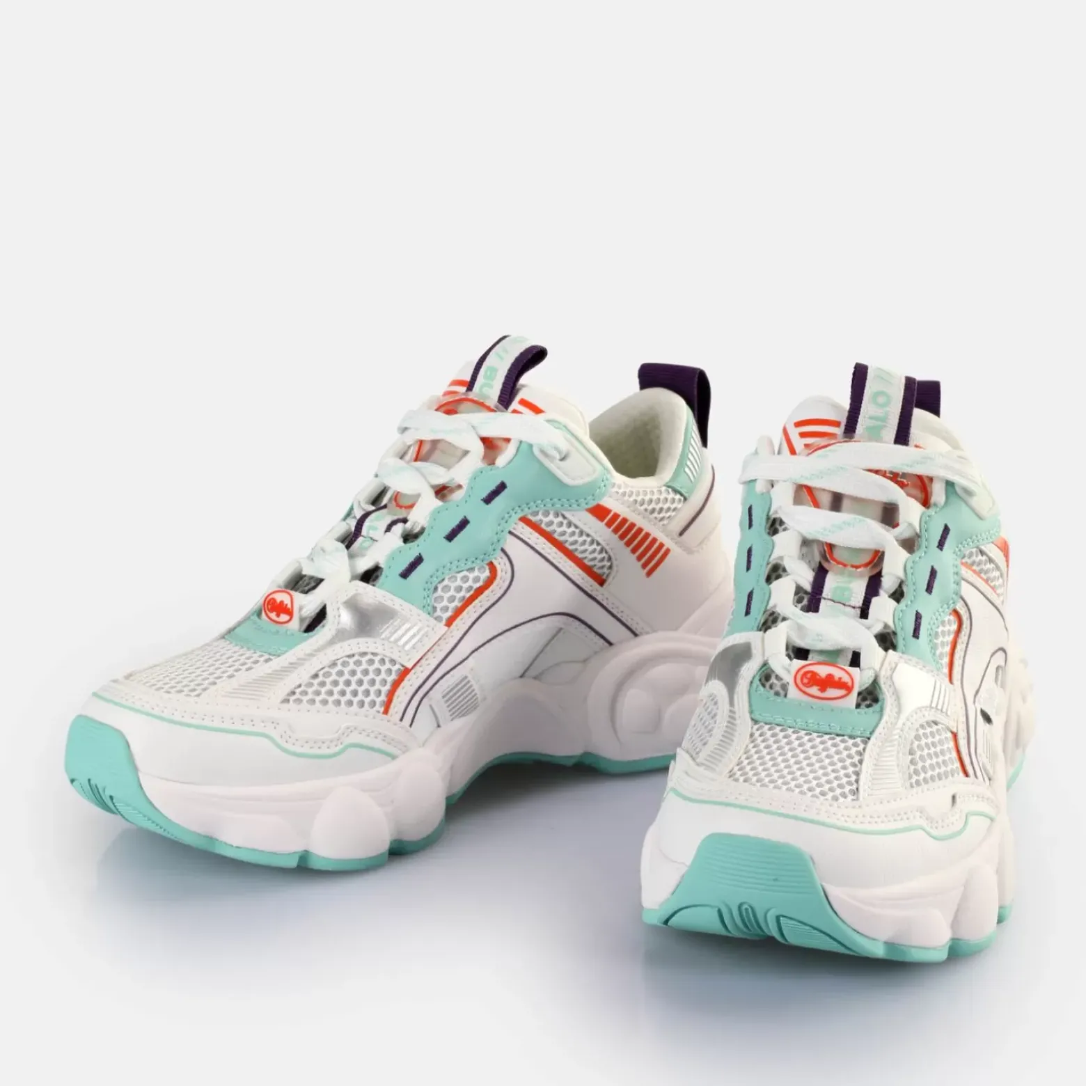 Best Sale BUFFALO Cld Run Jog Baskets Basses Veganes/Menthe/Corail Blanc