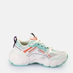 Best Sale BUFFALO Cld Run Jog Baskets Basses Veganes/Menthe/Corail Blanc