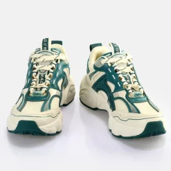 New BUFFALO Cld Run Jog Baskets Basses Veganes/Vert Creme