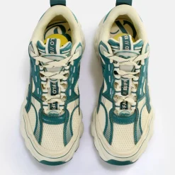 New BUFFALO Cld Run Jog Baskets Basses Veganes/Vert Creme