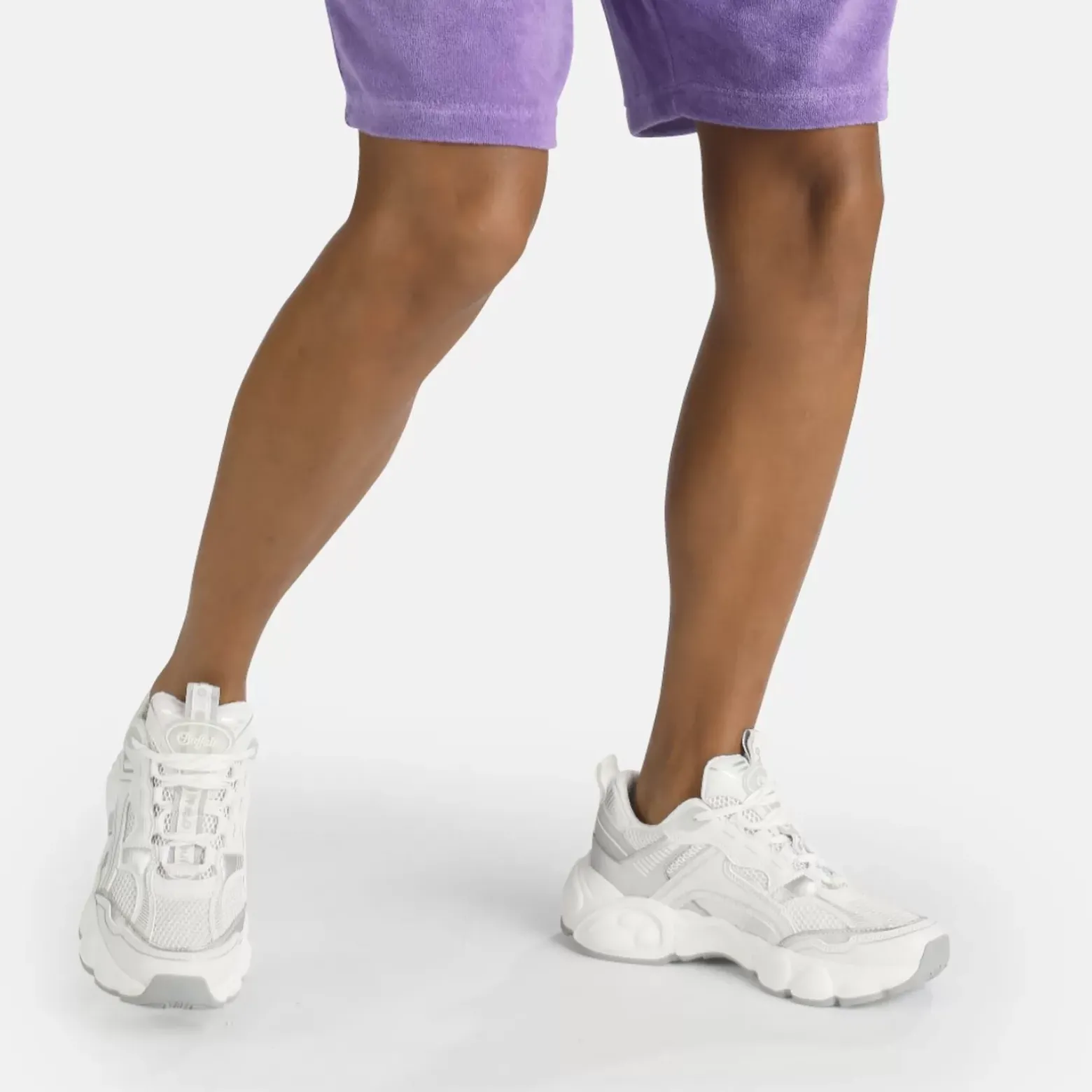 Hot BUFFALO Cld Run Jog Baskets Veganes Blanc Et Argent