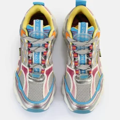 Discount BUFFALO Cld Run Rog Baskets Basses Veganes Argente/ Violet