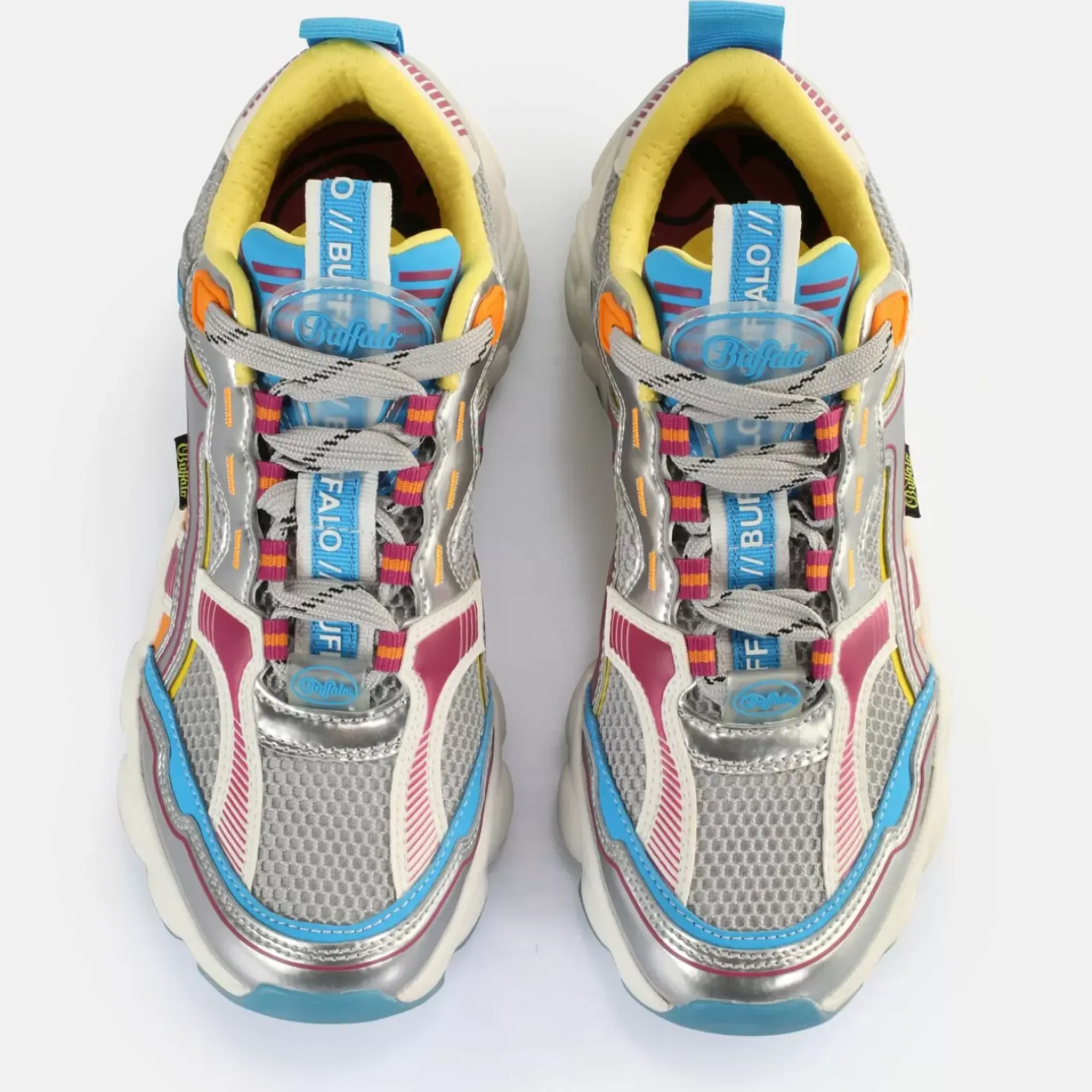 Discount BUFFALO Cld Run Rog Baskets Basses Veganes Argente/ Violet