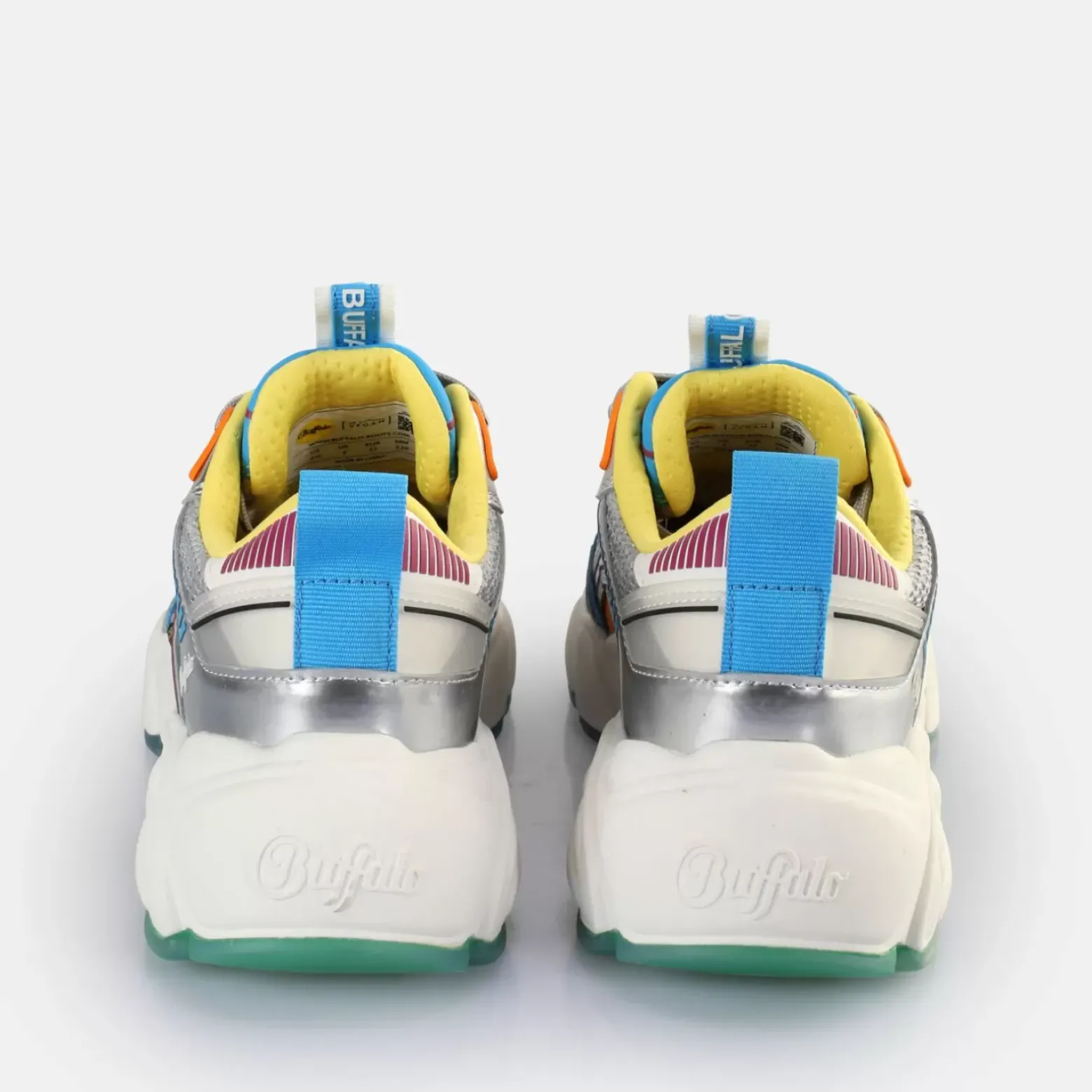 Discount BUFFALO Cld Run Rog Baskets Basses Veganes Argente/ Violet