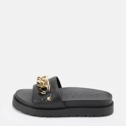 Best Sale BUFFALO Eve Chain Sandales A Plateforme Veganes Noir