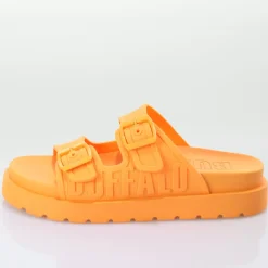 Fashion BUFFALO Eve Sol Claquettes De Piscine A Plateforme Veganes Orange