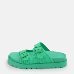 Best BUFFALO Eve Sol Sandales A Plateforme Veganes Vert