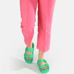 Best BUFFALO Eve Sol Sandales A Plateforme Veganes Vert