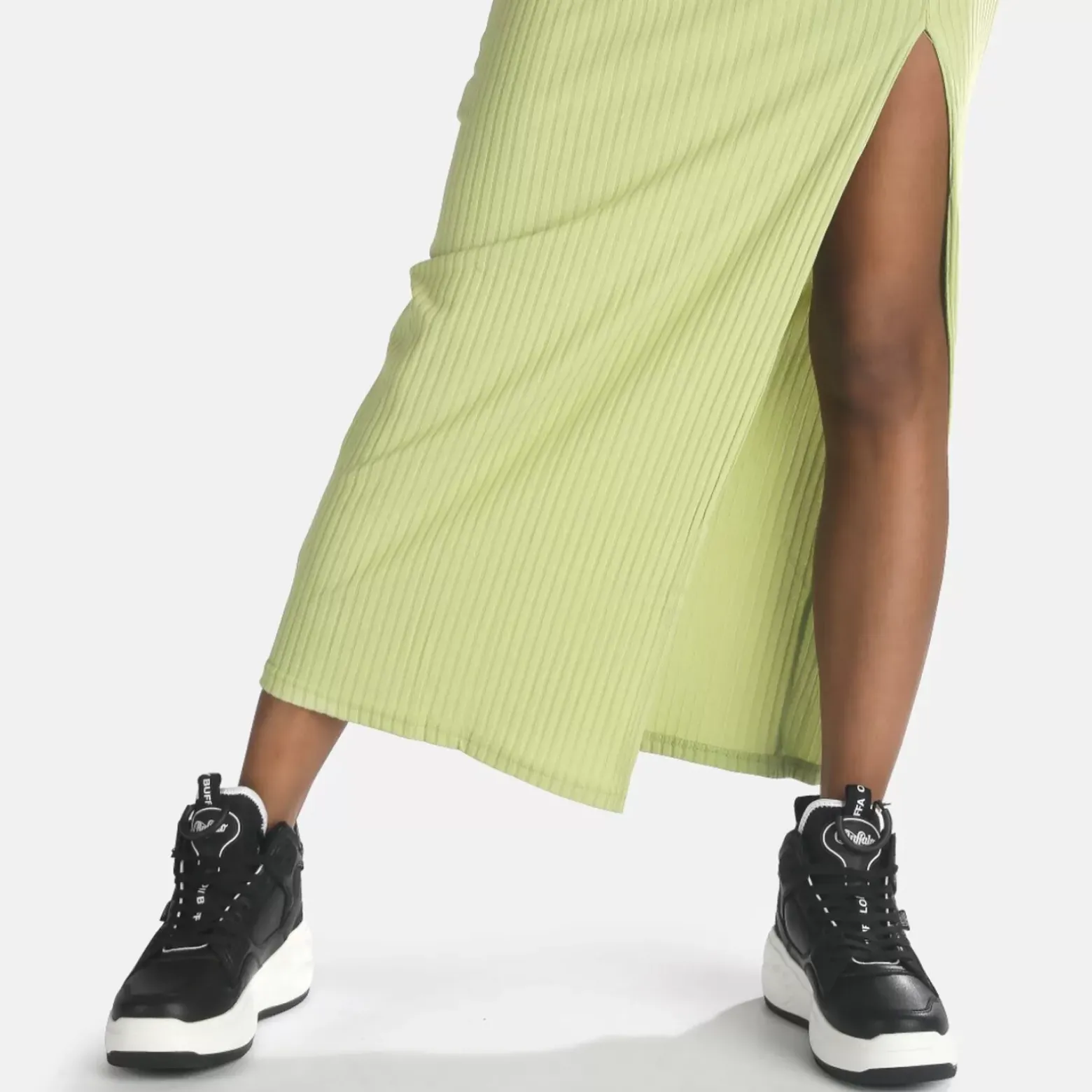 Cheap BUFFALO Flat Mid Baskets Veganes Noir