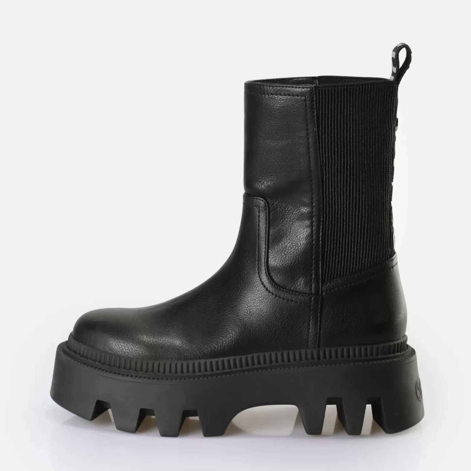 Cheap BUFFALO Flora Chelsea Hi Bottes Vegan Noir