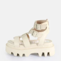 Hot BUFFALO Flora Fisher Sandales A Plateforme Veganes Creme