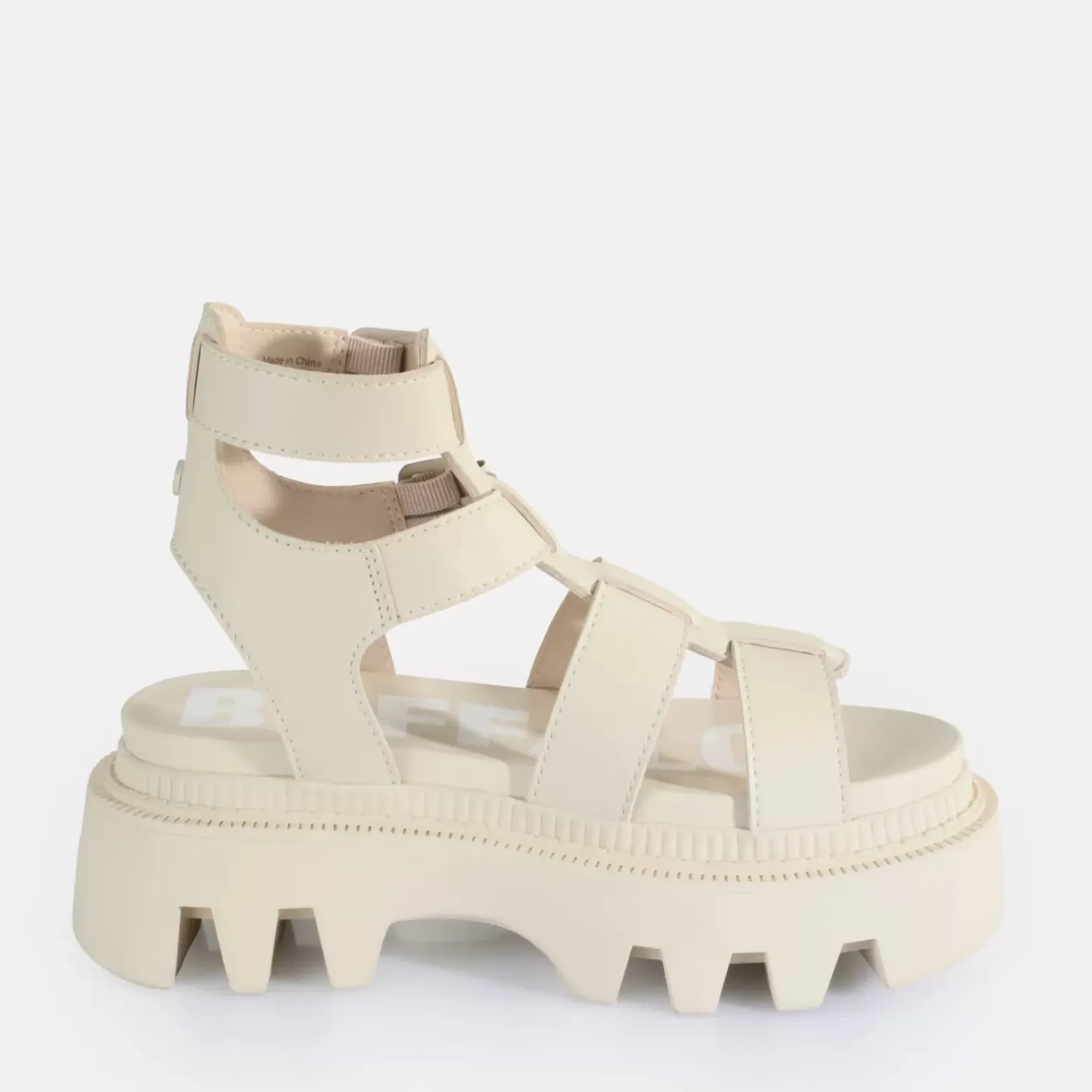 Hot BUFFALO Flora Fisher Sandales A Plateforme Veganes Creme