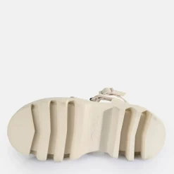 Hot BUFFALO Flora Fisher Sandales A Plateforme Veganes Creme