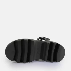 Shop BUFFALO Flora Fisher Sandales A Plateforme Veganes Noir