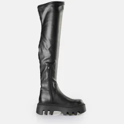 Discount BUFFALO Flora Overknee Bottes Vegan Noir