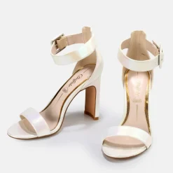 Shop BUFFALO Jean Ankle Sandales Veganes Perle Blanc