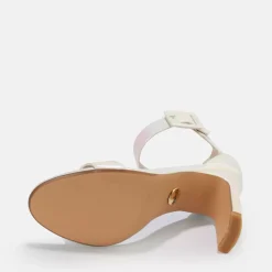 Shop BUFFALO Jean Ankle Sandales Veganes Perle Blanc