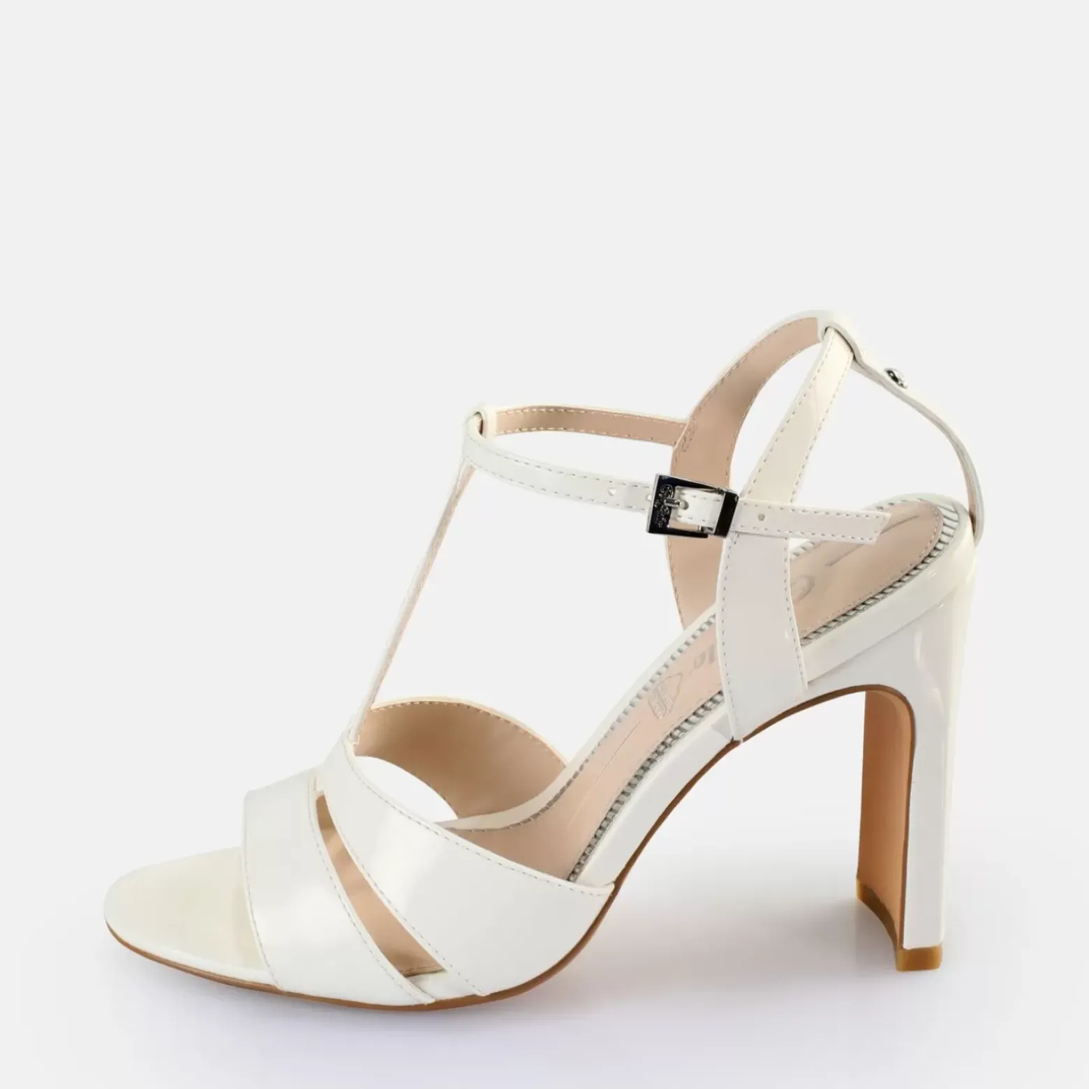 Best BUFFALO Jean Cage Sandales A Talon Veganes Blanc