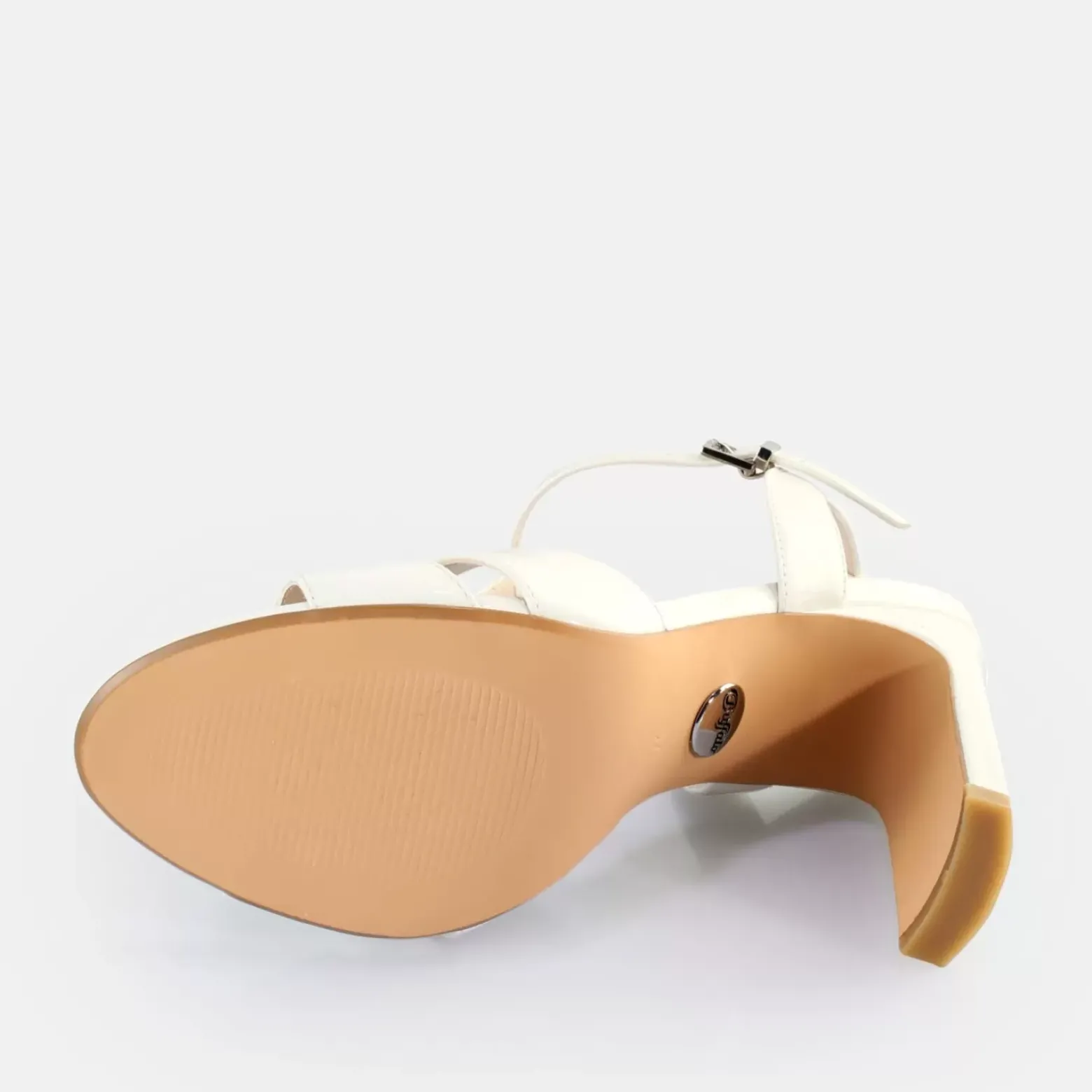 Best BUFFALO Jean Cage Sandales A Talon Veganes Blanc