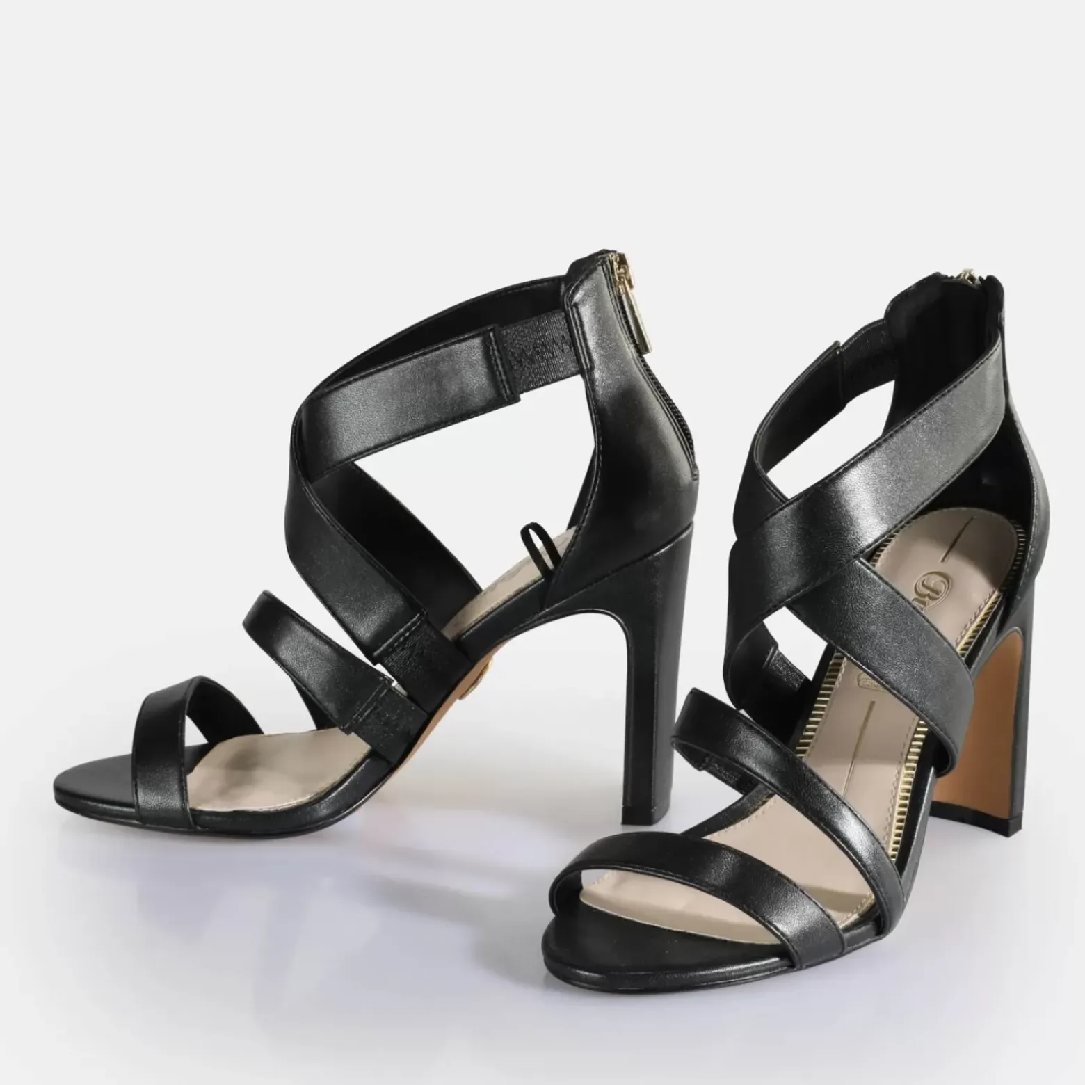 Best BUFFALO Jean Flow Sandales A Talon Veganes Noir