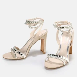 Cheap BUFFALO Jean Glam Sandales Veganes Blanc Blanc Casse