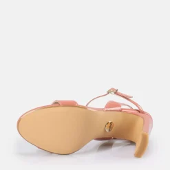 Flash Sale BUFFALO Jean Neat Sandales A Talon Vegan Berry Rouge