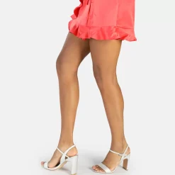 Hot BUFFALO Jean Neat Sandales A Talon Vegan Mermaid Blanc/Mermaid