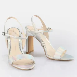 Hot BUFFALO Jean Neat Sandales A Talon Vegan Mermaid Blanc/Mermaid