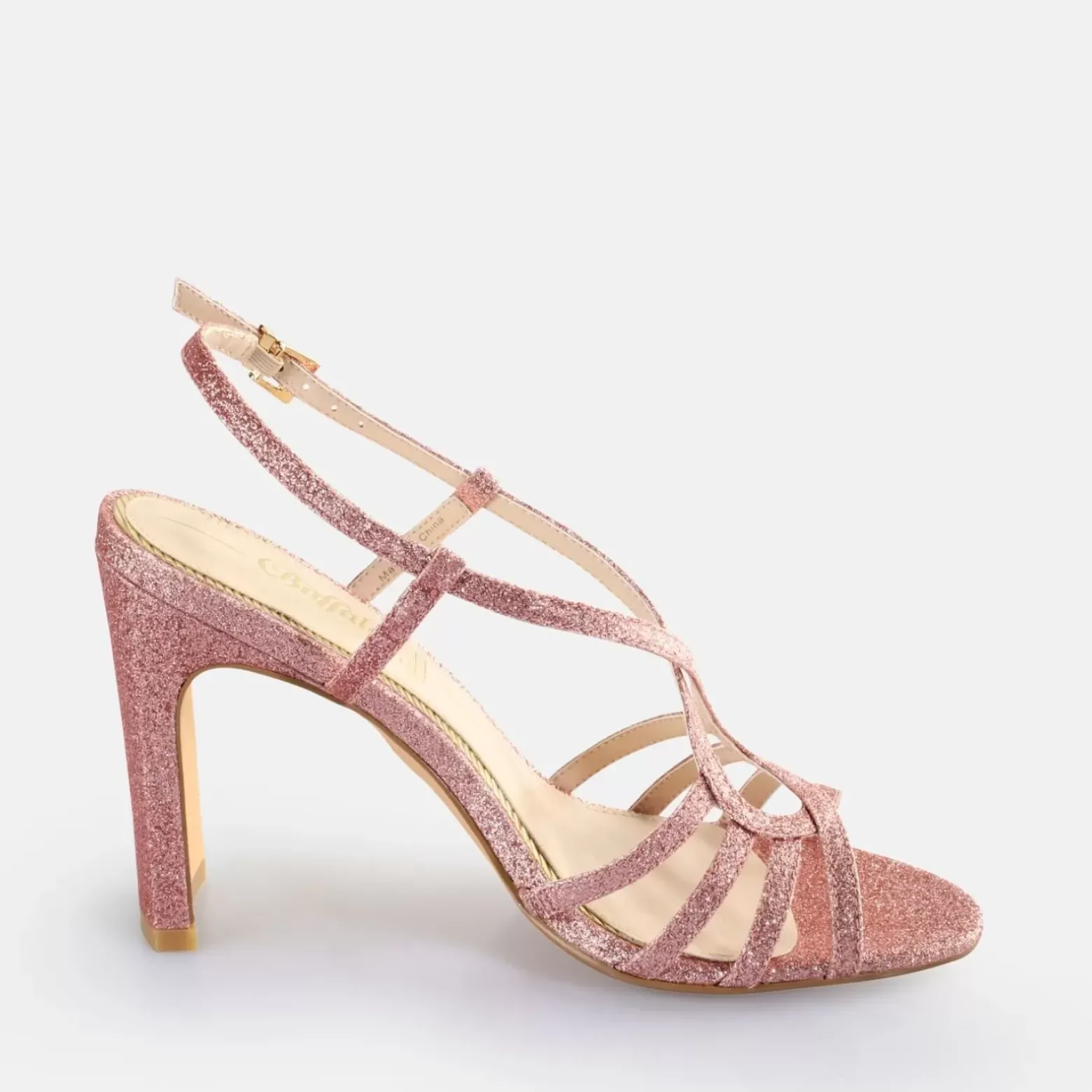 Hot BUFFALO Jean Vamp Sandales A Talon Veganes Fonce Rose