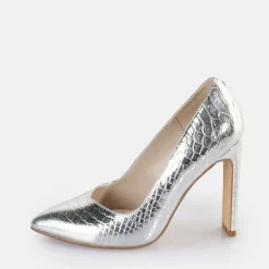 Shop BUFFALO Jolie Escarpins Vegan Snake Silver Argent